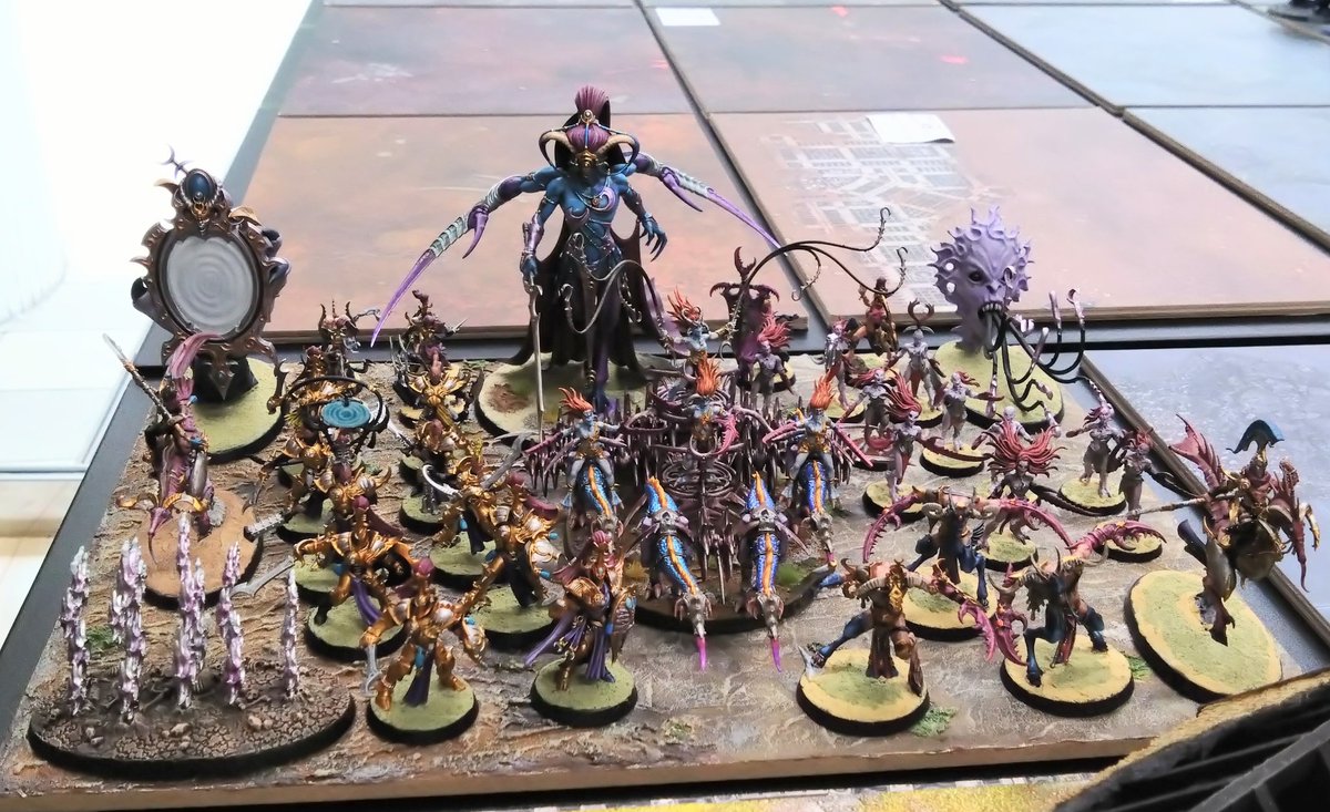 Myamo365's tweet photo. WHS町田　アーミーズオンパレード設置してきました。
#whs町田 #アーミーズオンパレード #warhammer #ウォーハンマー 　
#WarhammerCommunity 
#Slaanesh https://t.co/aSnsDE6yc1
