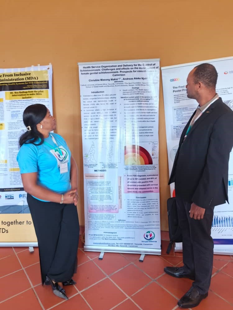 njohfoundation's tweet photo. This week, we had the pleasure of sharing key results from our funded research on female genital schistosomiasis (#FGS) in Cameroon at the @NTD_NGOs conference (#NNN2025) in Kampala, Uganda. https://t.co/wjRRPqukUe