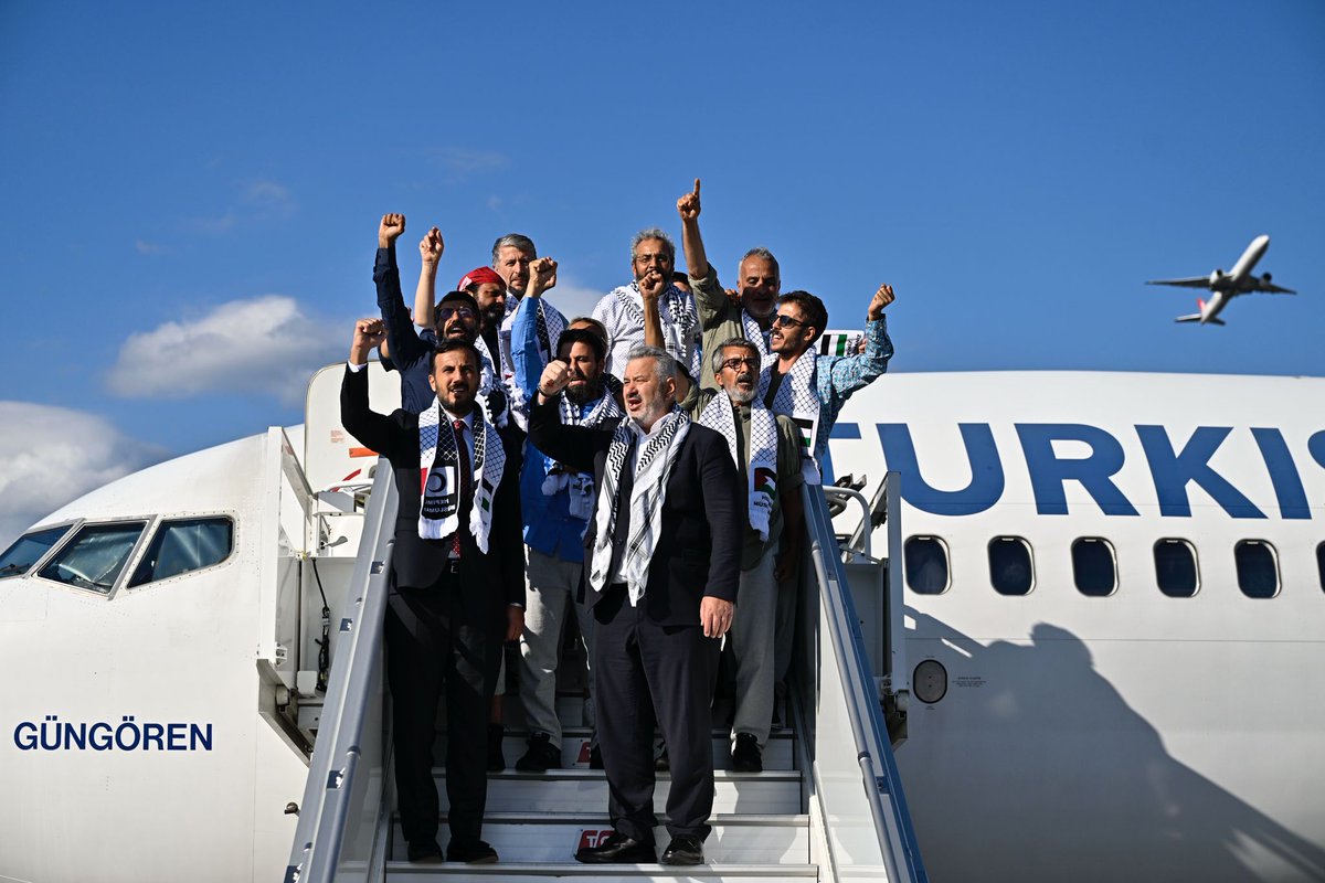 We have safely brought back our citizens and activists from several countries who were part of the Global Sumud Flotilla with an aircraft allocated for this purpose.    

Deputy Minister Ambassador Musa Kulaklıkaya, who welcomed our citizens at Istanbul Airport, emphasized that