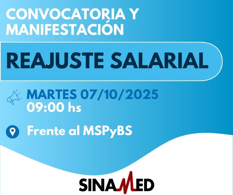 Sinamed_MSPYBS's tweet photo. Convocatoria #SinamedPy https://t.co/7J8cOftSMk