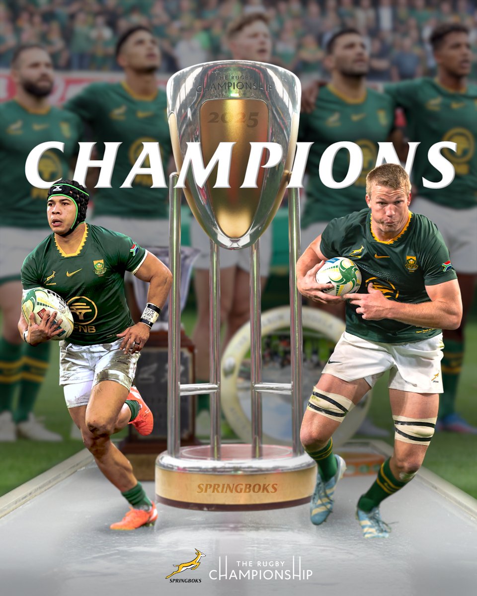 𝗕𝗮𝗰𝗸-𝘁𝗼-𝗯𝗮𝗰𝗸! 🏆🇿🇦

#TheRugbyChampionship