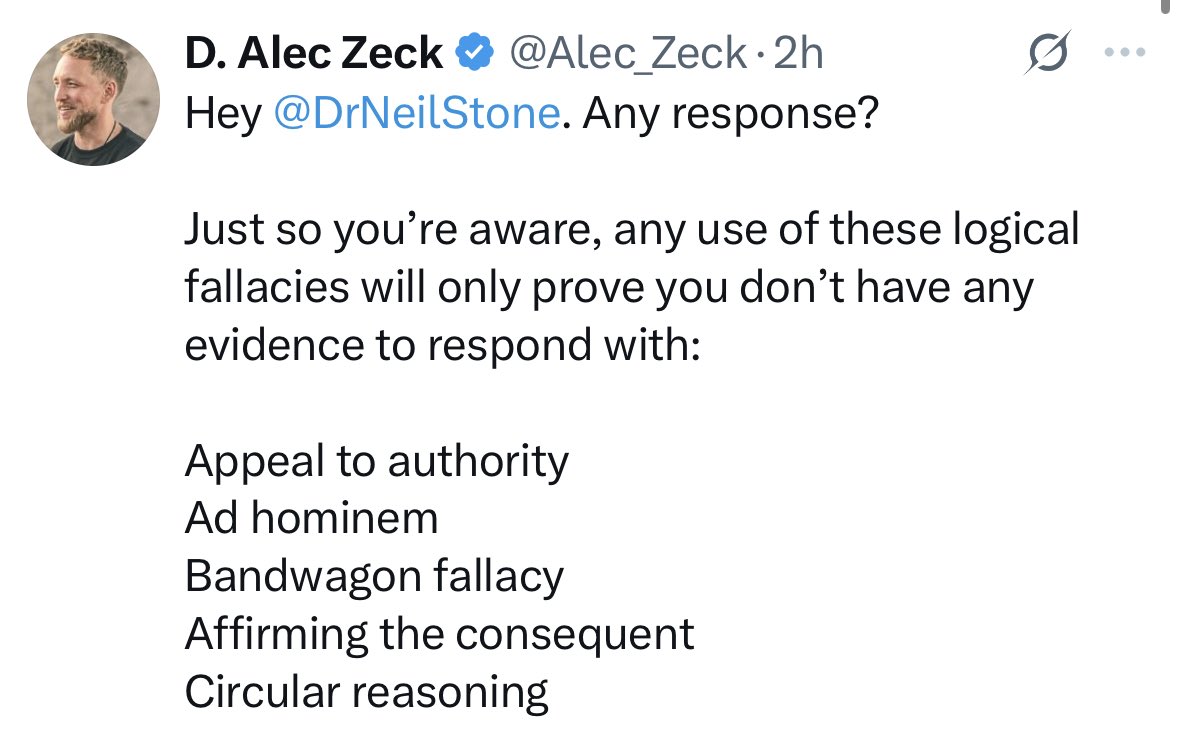 The classic arguments of today's "podcast bros" - dismissing expertise as an  "appeal to authority"

Imagine walking onto a plane and seeing the pilot is a kid. You ask the crew for a qualified adult pilot and they scream back "THAT'S AN APPEAL TO AUTHORITY. SIT DOWN"