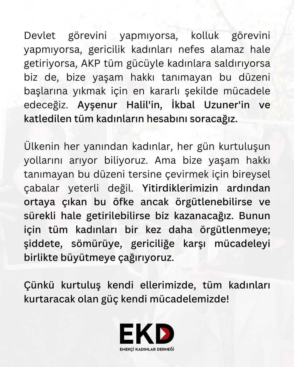 Sokakları güvensiz, kadınları hedef haline getiren AKP gericiliğidir!