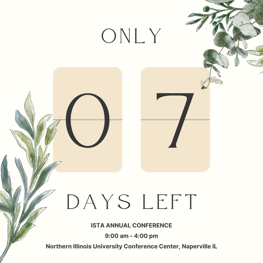 ILSciTeaching's tweet image. ⏳ Only One Week to Go!

✅ Registered for the Conference? - ilscience.org/event-5988616
✅ Signed up for the Pre-Conference? - 
✅ Booked your Hotel? - shorturl.at/lNgJk

#ISTA #ISTA2025 #ScienceEd #SciencePD