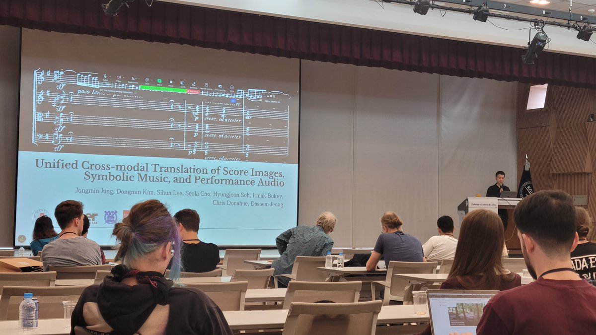 sake_min's tweet photo. Still buzzing from #ISMIR2025!

🎤 Honored to present our U-MusT work at #LLM4MA &amp; demo its extension Contin-U at #RenCon.

🏢 So proud of the warm reception for my company, @mixaudio_  by Neutune!

🎉 Loved being Social Media Chair &amp; our K-Culture Night  was a massive success! https://t.co/owffdy3fuL