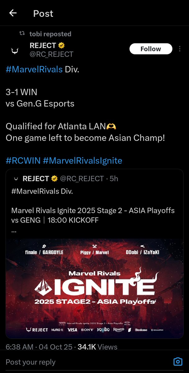 Tobi against Geng is so weird to see, but congratulations Tobi on the win!