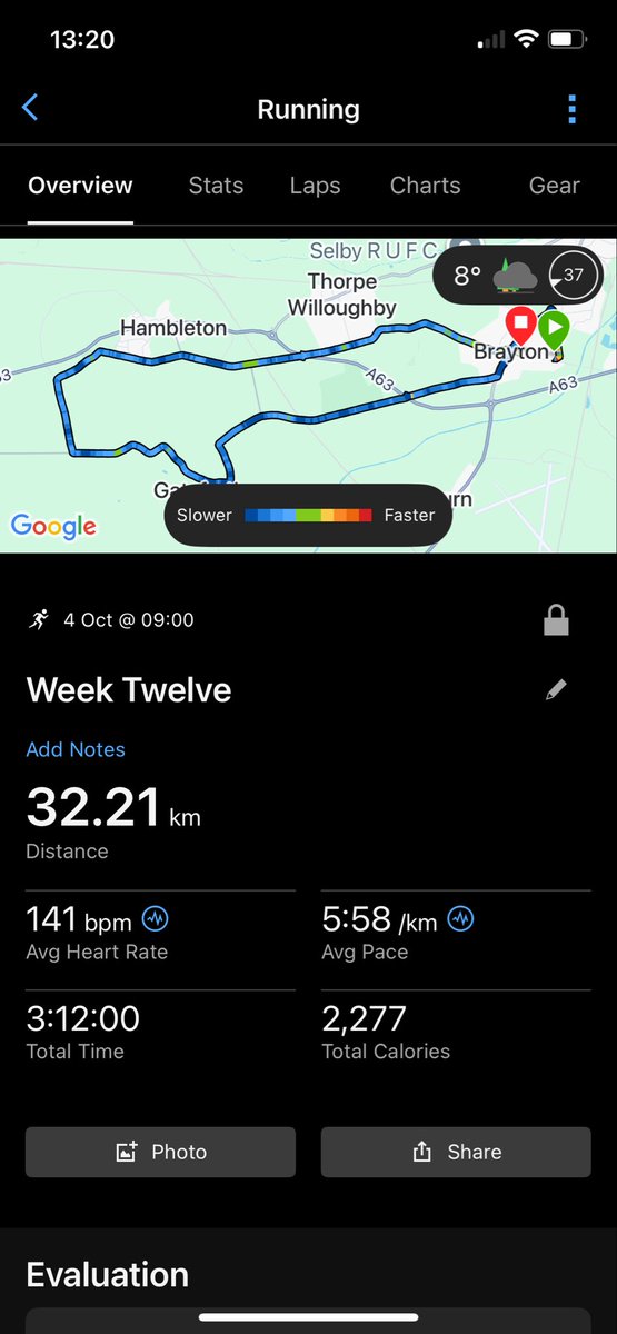 durnin26's tweet image. HUGE test today; 20 miles in the wind and rain of Storm Amy! 😳 It was tough out there! But task completed at the desired easy pace of 6 min/km! Big thanks to @ukfutsal for his company! 
Week 12 ✅! Let the taper begin! 
#NewYorkCityMarathon #TCSNYCMarathon #Movember
