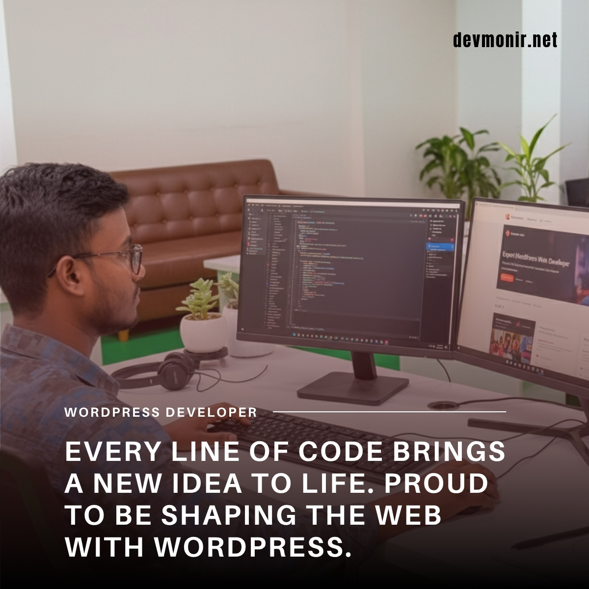devmoniruzzaman's tweet image. ✔️Every project starts with a vision and I turn that vision into a fast, functional, and attractive WordPress website.

✔️Passionate about clean code, performance, and creating real value through web development.

#wordpress #diviBuilder #Elementor #wix #webflow #kkadenceBlock