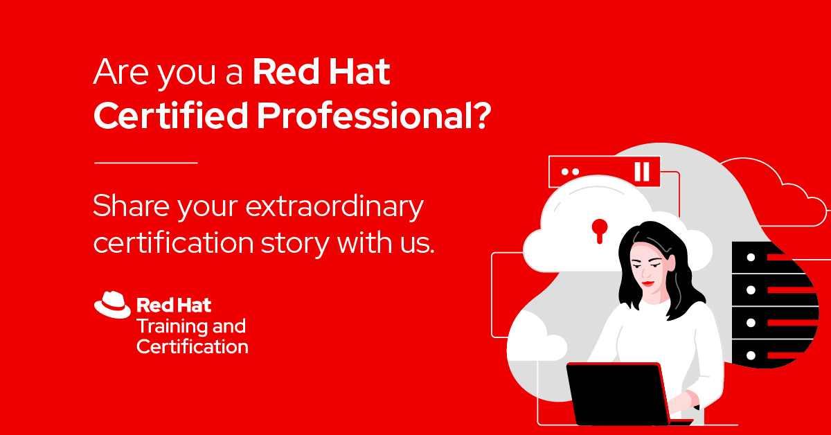 Take your certification to the next level. Apply to join the exclusive group of professionals recognized as <a href="/RedHat/">Red Hat</a> Certified Professional of the Year. Share your story and make your impact known: red.ht/46hpAb9