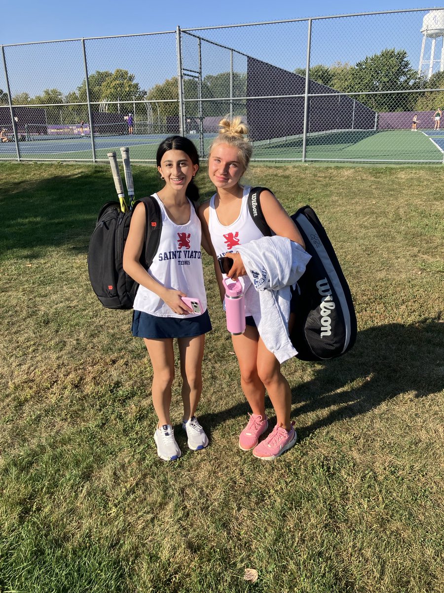 First round winners at Rolling Meadows Invite- Liz, Eliza,Ashley &amp;Nell - Go Lions🎾