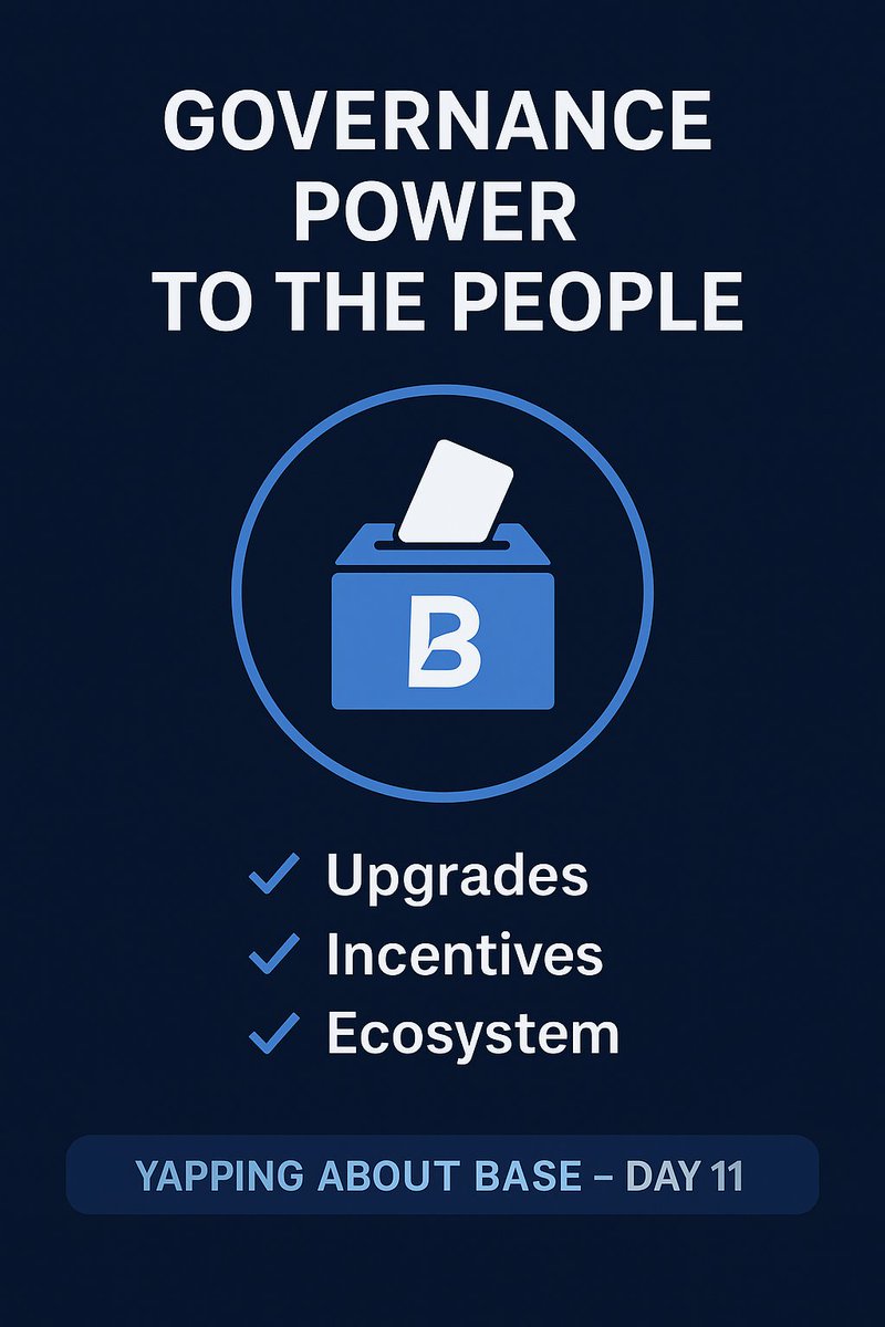 Davidon55776513's tweet image. If Base launches a token… who should control its future? 👀
A strong governance model means the community decides:
• Upgrades
• Incentives
• Ecosystem growth
Power to the people, not the few.@base
#BaseToken #OnchainFuture