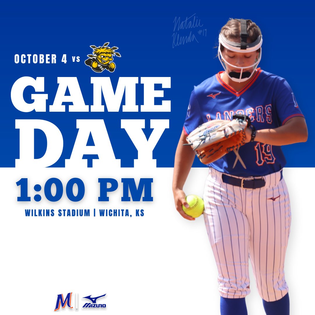 It’s 𝐆𝐀𝐌𝐄 𝐃𝐀𝐘! 🧡💙
🆚: Wichita State 
⏰: 1:00 PM 
📍: Wichita, KS 
🏟: Wilkins Stadium
📺: No Streaming 
💲: $5

#DreamBigActBigBeBig