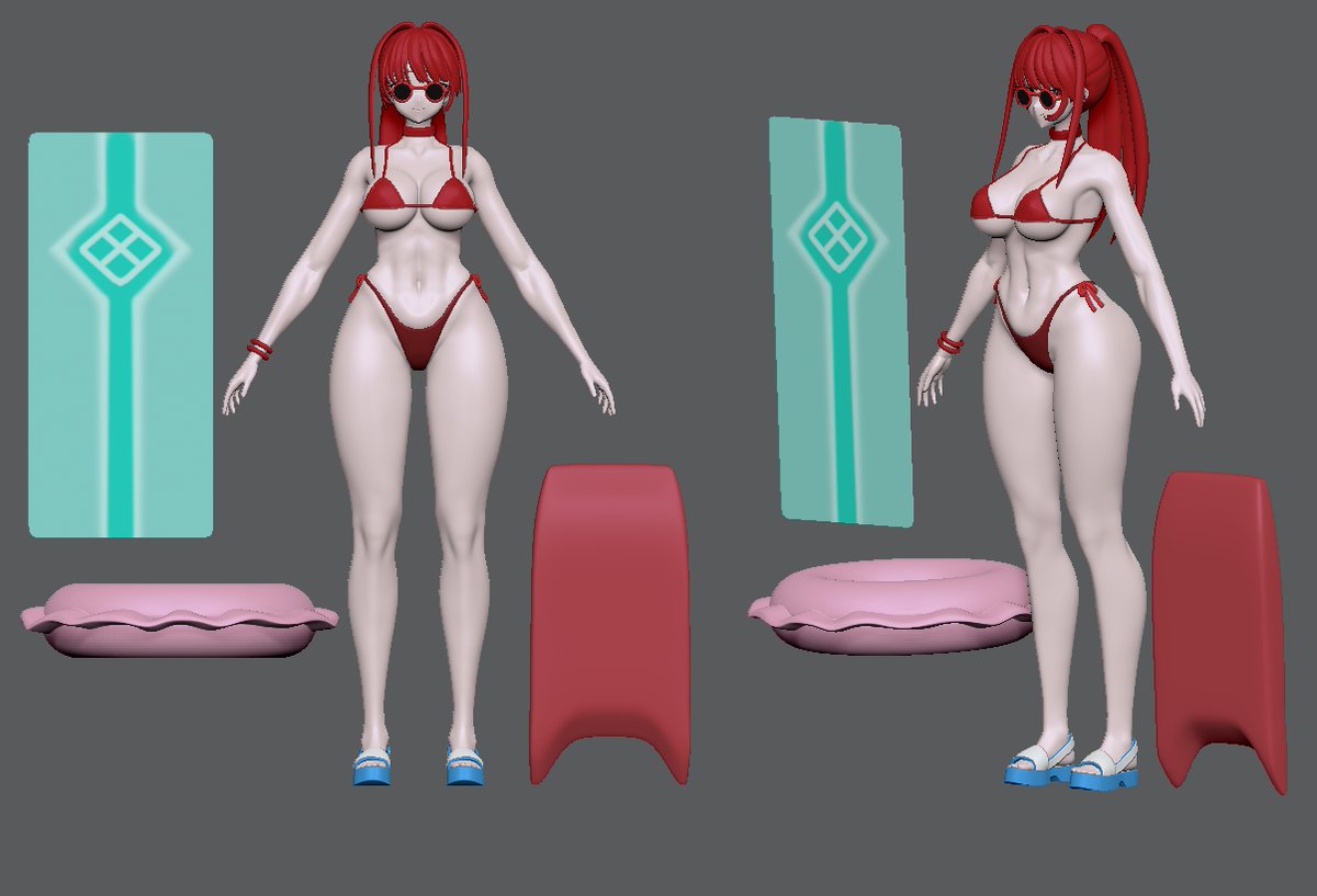 _Ain_pin_figure's tweet photo. WIP  Before details 라피 플레이버
ディテールに入ると実力が足りなくて大変ですね ゆっくりポーズ+ディテールに入ってみるんですよ。
   #WIP3D #ZBrush #fanartsculpt #니케 #라피 #라피레드후드 https://t.co/5fUo6m2axg