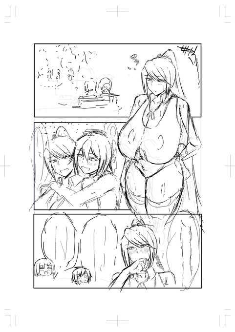 余裕がある時に仕上げたい日常1Pマンガのラフ画 トーンの貼り方とか全く分からないけど、ある程度モノクロもやれるようになりたいわね...