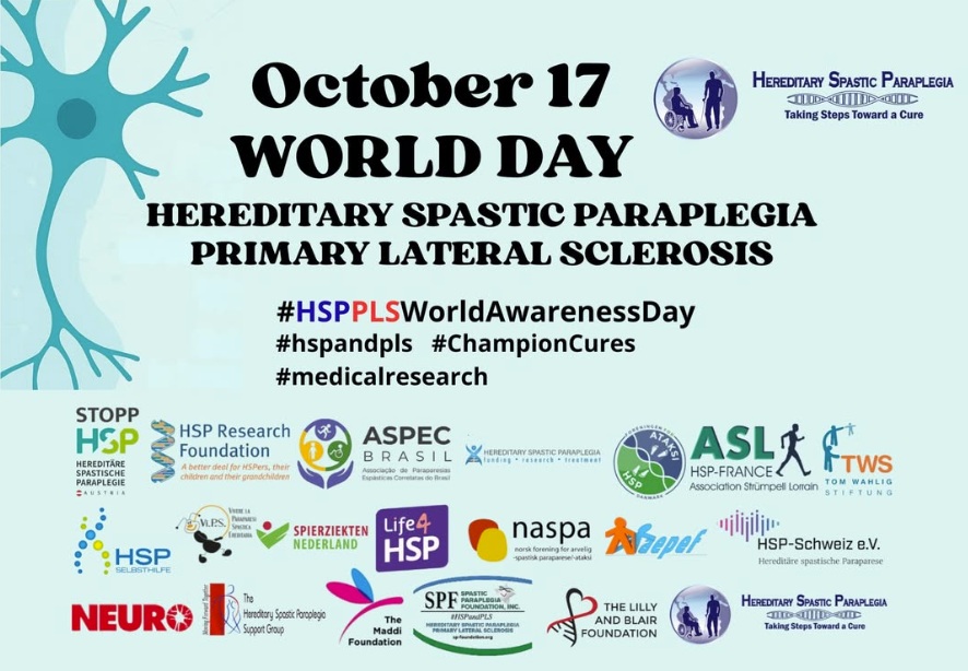 HSP and PLS groups unite – raising awareness, building community, seeking a cure for Hereditary Spastic Paraplegia (HSP) and Primary Lateral Sclerosis (PLS).

Together we are Stronger. Together we speak louder.  

Please:
✅ Share our posts
✅ Tell your story
✅ Use #HSPandPLS