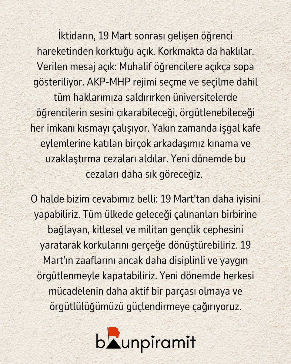 Yeni dönemde herkesi mücadelenin daha aktif bir parçası olmaya ve örgütlülüğümüzü artırmaya çağırıyoruz.