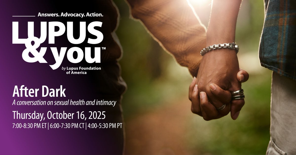 We’re 2 weeks away from Lupus &amp; You: After Dark!

This event will take on the often-overlooked topic of sexual health and #lupus, including how menopause can affect intimacy, confidence, and connection. 

Don’t miss this candid, empowering conversation: buff.ly/zb67zYj