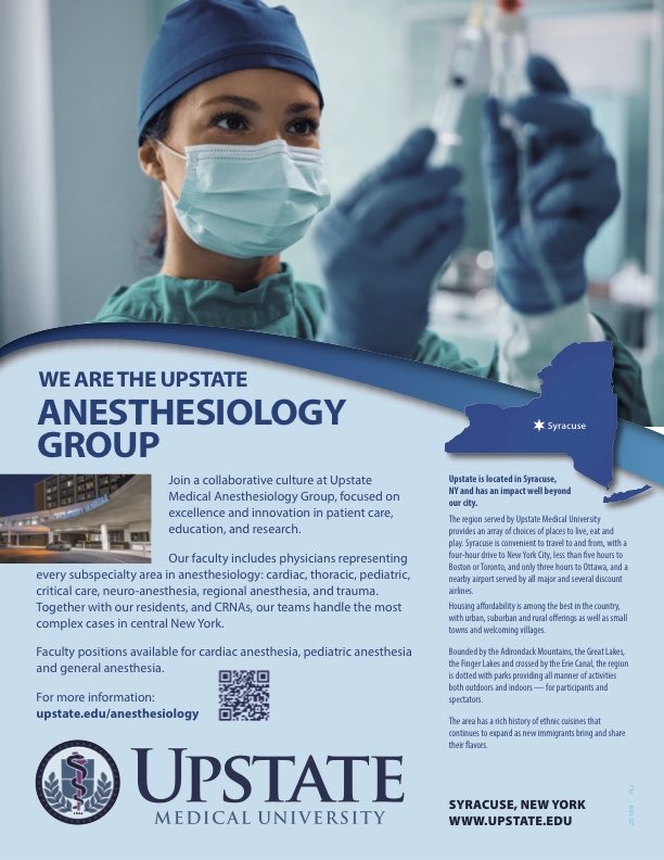 ⁦<a href="/gorji/">Reza Gorji, M.D., FASA</a>⁩ ⁦<a href="/SNACCNeuro/">SNACC</a>⁩ ⁦⁦<a href="/katblatt/">Kathryn Rosenblatt</a>⁩ Attending next week ASA annual meeting? Visit Upstate Anesthesiology at ASA Career Fair!#Upstate#Anesthesiology#ASA2025