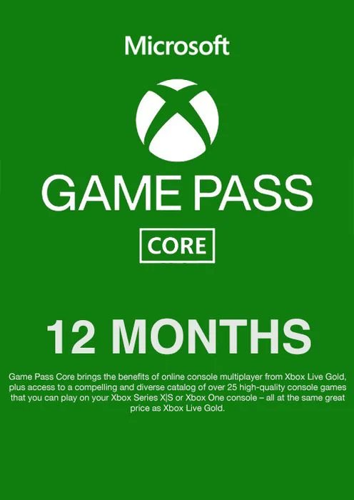 CovertRecon's tweet photo. Game Pass Core (now called Essential) is £6.99/month with no annual sub option. That's £83.88 per year for the base tier!

Get around this by buying the old Core codes from Loaded/CDKeys: https://t.co/U6oQWs9thp
Search for Xbox Game Pass Core 12 Month Membership (Europe &amp; UK). https://t.co/PJ7y0vbGiI