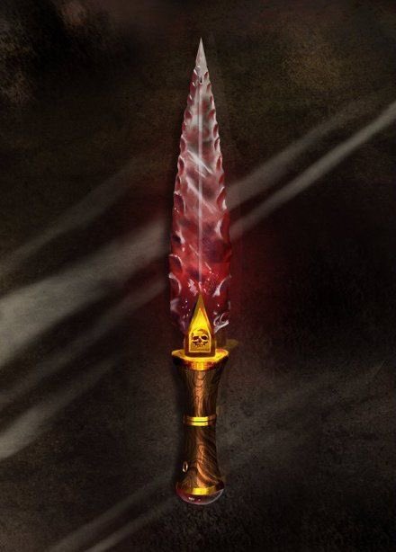 SonOfAinz's tweet photo. He would unveil a box with two knifes in them, one clearly rusting and the other made of a red gemstone that looked extremely sharp.

“The left is called Pleasure… and the Right is call Mercy.. enchanted knifes I thought you could use with your toys…” https://t.co/LD8ujCfTOv