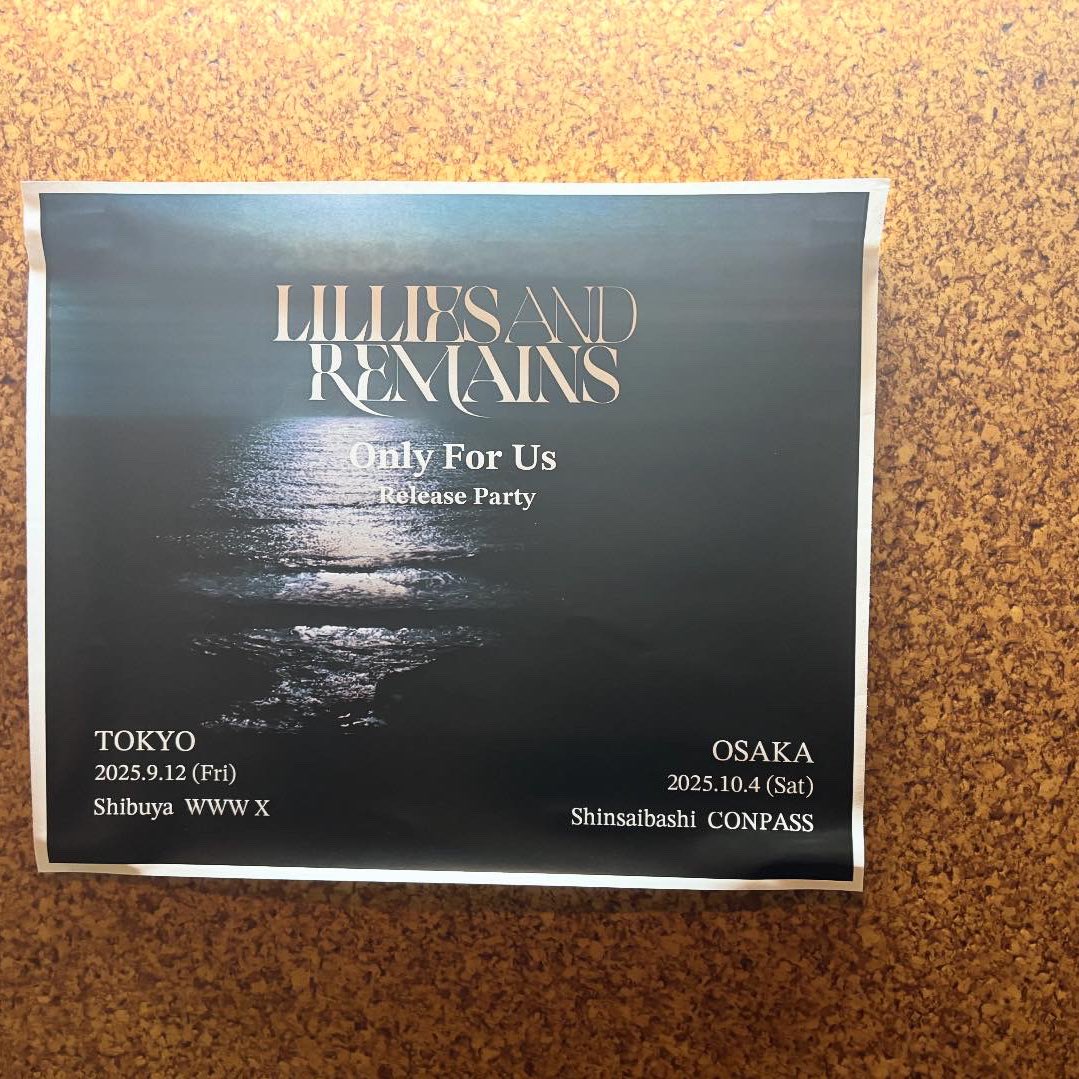 mob_niwaca's tweet photo. 拝んできました·͜· ︎︎

Lillies and Remains “Only for us” Release Party@心斎橋CONPASS https://t.co/lRxDGjrE7z