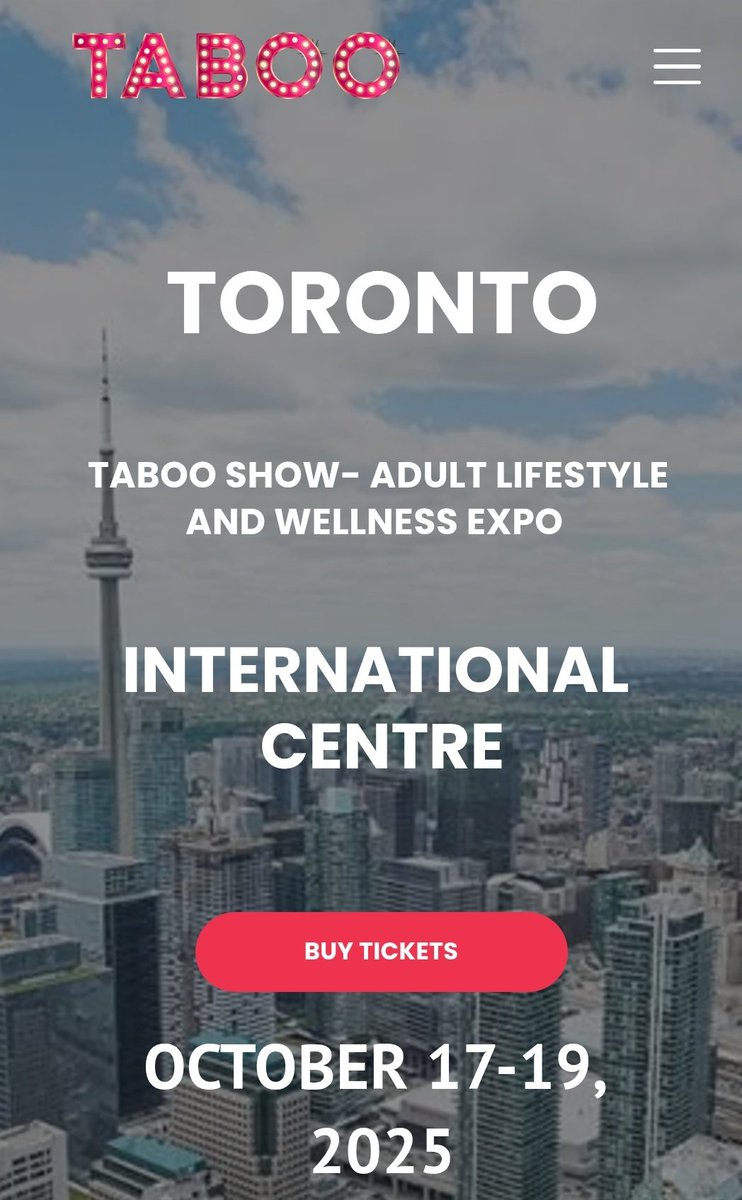 misscancouple's tweet photo. A gentle nudge: The Taboo Show Oct 17-19 at The International Centre. End the vanilla life, explore, open your mind, spark those couple's goals. Non-monogamy chats, playful fun, zero-judgment vibes. Who's ready? ๐ https://t.co/LT3dTrF6rN #TabooToronto #OpenMinds #couplesgoals https://t.co/99DTmnkpKb