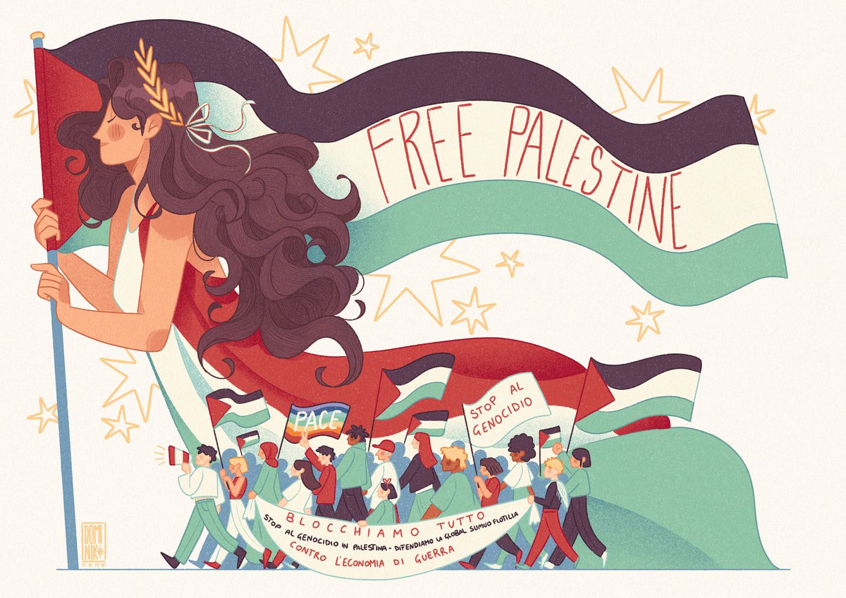 DominikNene_art's tweet image. 3 Ottobre 2025, un’Italia che riempe d’orgoglio ✊🏻🇵🇸
#freepalestine🇵🇸 #3ottobre