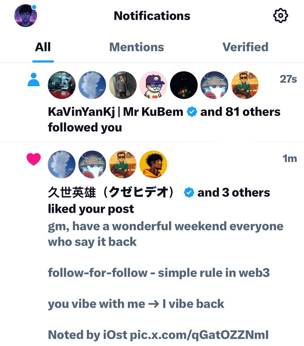 IOstWeb3's tweet image. hey fams how’s your weekend vibing so far? 

follow-for-follow - simple rule in web3

you vibe with me → I vibe back

Noted by iOst