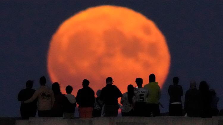 TriviaLover16's tweet photo. The supermoon is happening tonight!  Make sure you don’t miss it! https://t.co/rySwjK7asc