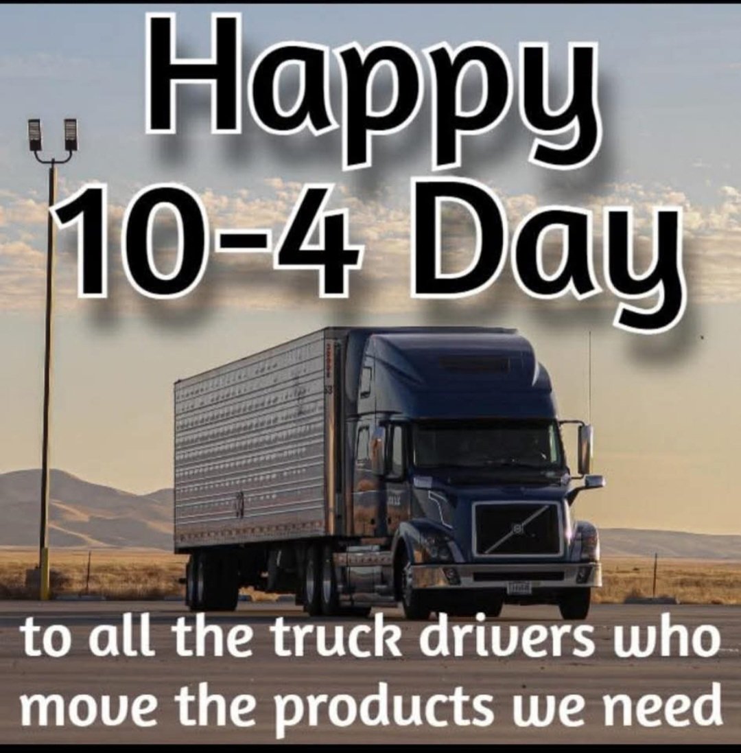 cwharris773's tweet photo. Happy 10-4 Day to @raygriffin3000 and @FlintMI1.
Thank you, and safe travels! https://t.co/uwrFX3MvPm