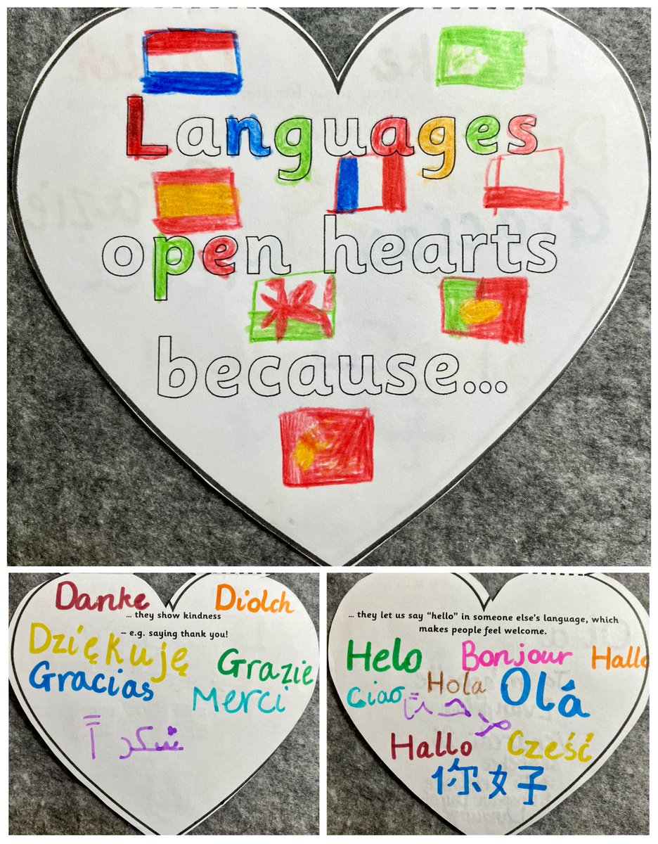 MmeBirtwistle's tweet image. 🌍💬 Happy #EuropeanDayofLanguages! This year’s theme from the Council of Europe: “Languages open hearts and minds!” ❤️🧠
Y3/4 at @stphilipsrc explored the power of a simple hello &amp;amp; thank you in different languages, and loved sharing their own home languages with us! 🌟✨
