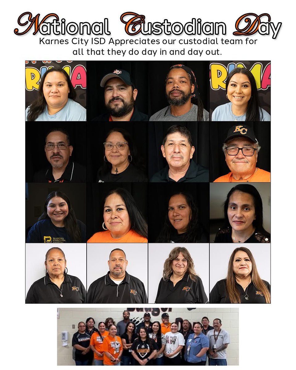 Our custodian crew works around the clock and around the year to make our schools shine. Thank a custodian today!   I am grateful to see our crew interact with students and they are always positive and hard-working.