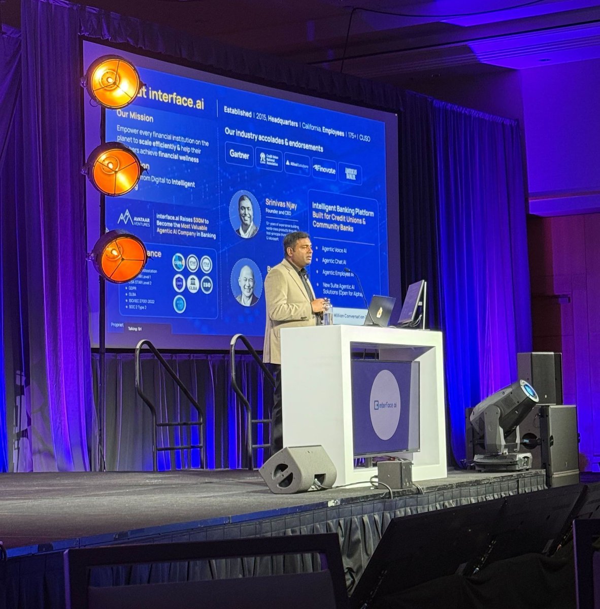 interfaceAI's tweet image. We had a great time at OME Conference & Tech Council 2025! A highlight was our CEO’s demo on how Agentic AI is transforming credit unions.
Want to see it in action? Join our webinar w/ a live CU case: interface.ai/webinar-agenti…
#OMETechCouncil2025 #AmericasCreditUnions #AgenticAI