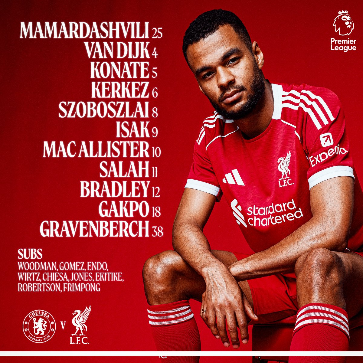 LFC's tweet photo. Up the Reds 🔴 #CHELIV