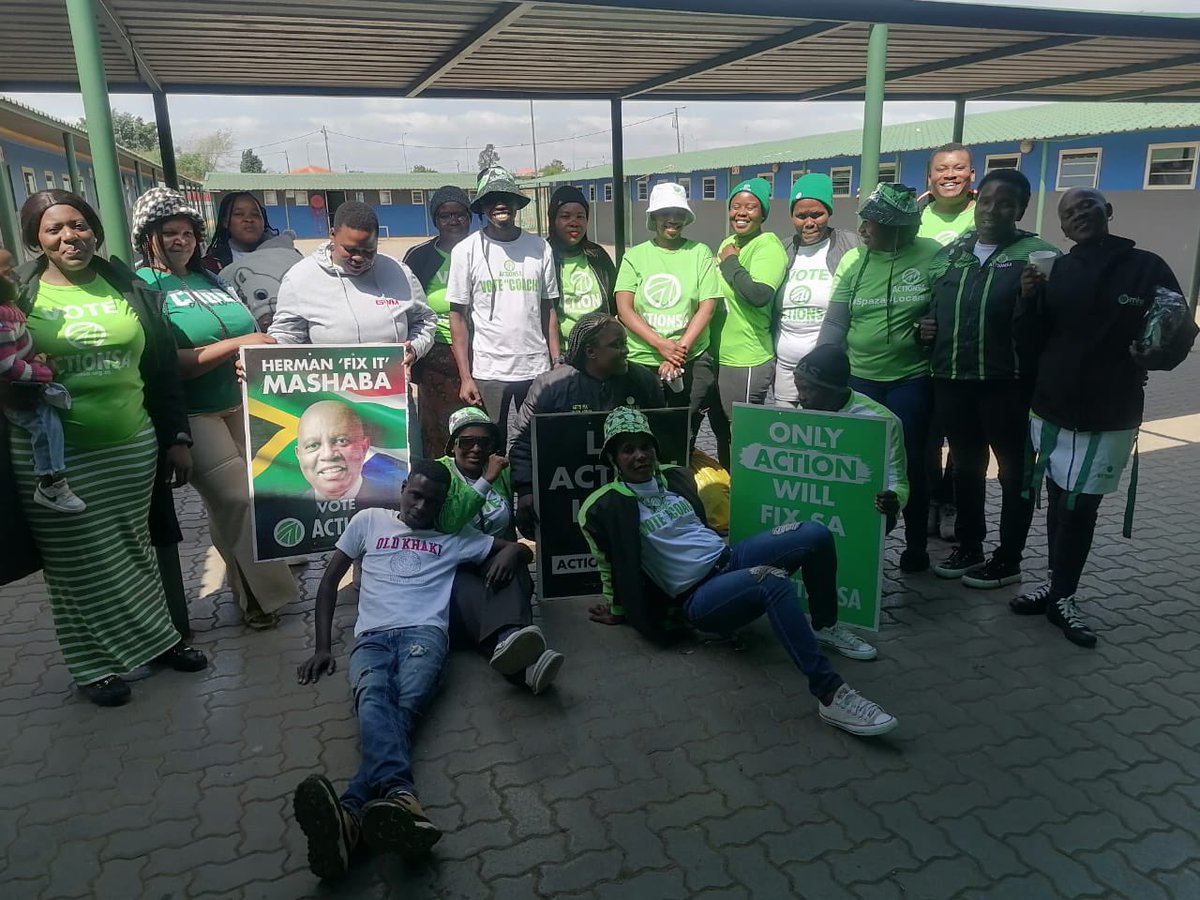 Actions Tshwane activists out at Mamelodi, Nellmapius primary for a constituency meeting.