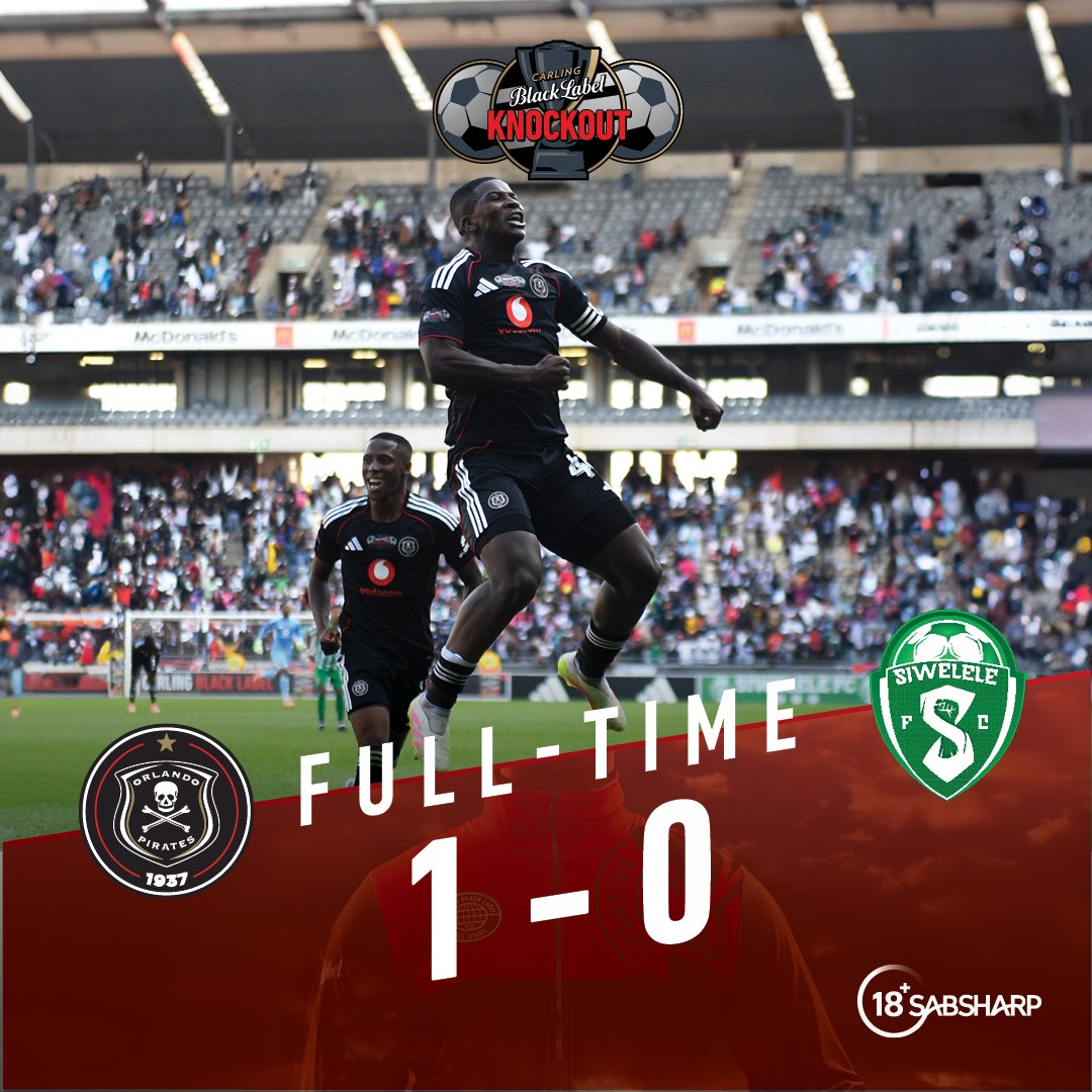 What a game! What a goal🔥⚽️ from Mbokazi to send Orlando Pirates to the quarter- finals of the #CarlingKnockout 🏆 against Siwelele FC.

Using #CarlingKnockout  QT your Champion moment from the match  for a Champion reward in your DMs. 🍺