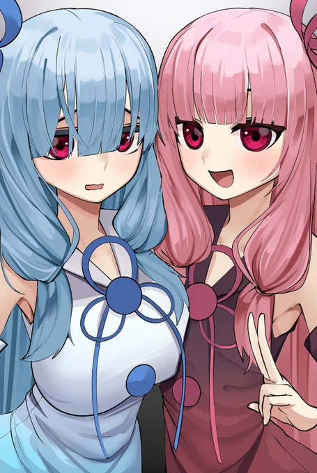 琴葉茜・葵(初描き) 姉は生意気貧乳に妹は根暗巨乳にしてしまうの悪い癖