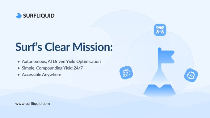 ChimmyyyOT7's tweet photo. gSurf gSurf!
DeFi today feels messy. Liquidity is scattered across chains, and users end up chasing yields while value slips through the cracks.
@Surf_Liquid was built to change that. Their mission is simple:
• Let AI handle yield optimisation, automatically.
• Keep your capital compounding around the clock.
• Make it effortless and accessible from anywhere.
DeFi doesn’t have to be a grind. With Surf, it just works. 🌊 @sonar_ai
$SURF #SURF