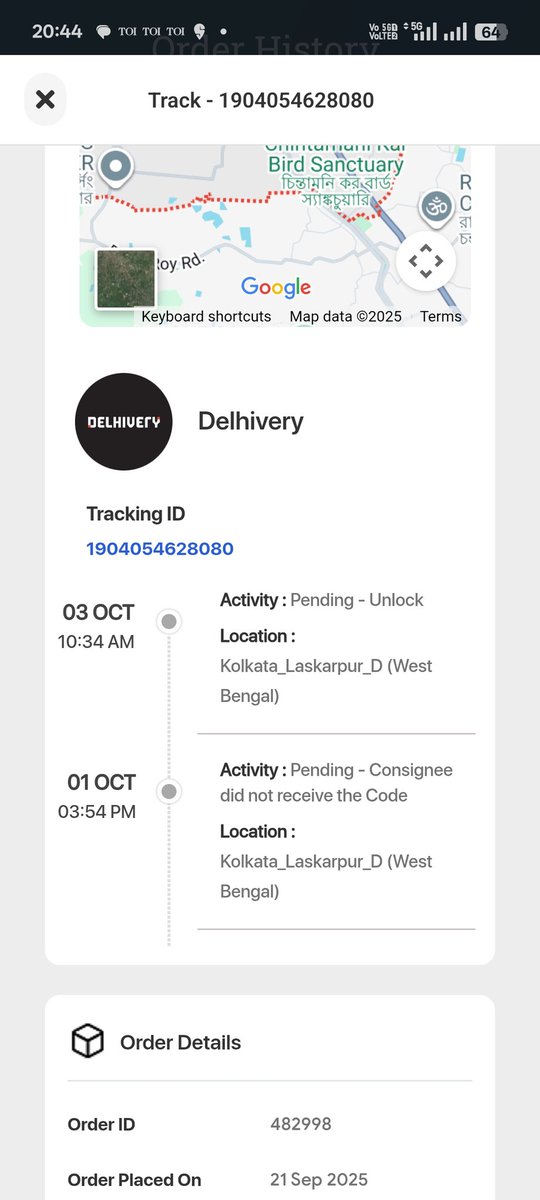 souravg83's tweet photo. What's happening @help_delhivery  my product is still not delivered??? Is this a joke? https://t.co/L529RazFmI