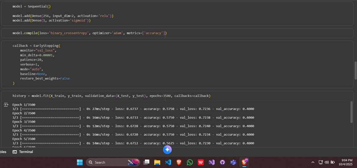 Dipson_kadariya's tweet photo. #LUD6
Day 06 :Concept Covered
๐น Early Stopping โ prevent overfitting
๐น Data Scaling โ faster convergence
๐น Dropout โ randomly drops nodes, solves overfitting
๐น Analogy: like Random Forest, neurons learn independently
@learning_utsav
#LearningUtsav2025 #DeepLearning #Day6 https://t.co/CZn1J01qgm