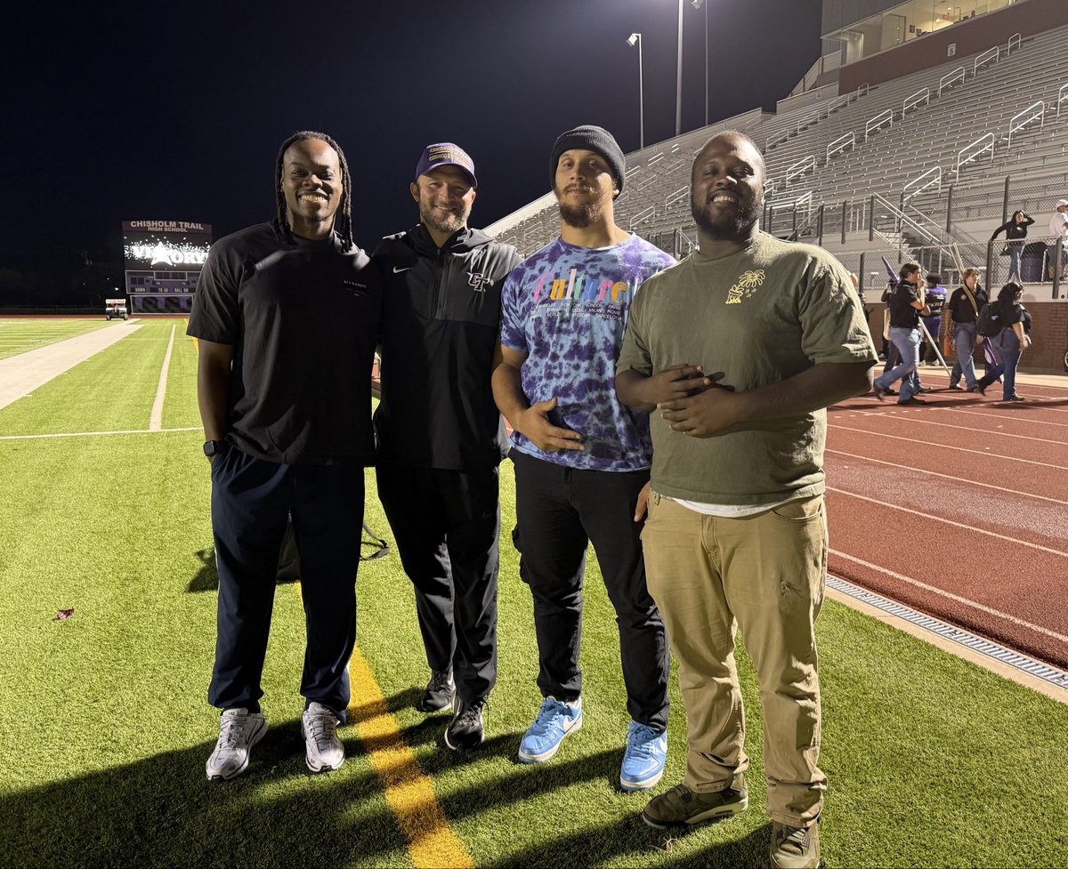 God has a knack of giving you what you need when you least expect it….3 of my original OG’s from PC West in Oklahoma City, made their way to Chisholm Trail in Ft. Worth last night to watch us beat Paschal for the first time in school history. #family