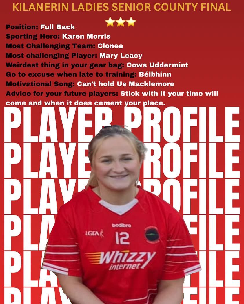 Best of luck to two of our own GETSS staff Enda and Saoirse in the 🏆 Senior Ladies Championship Final 🏆
<a href="/Kilanerin/">Peter O' Connor</a> Abú ❤️🤍! 
#GETSS #girlssports #lgfa