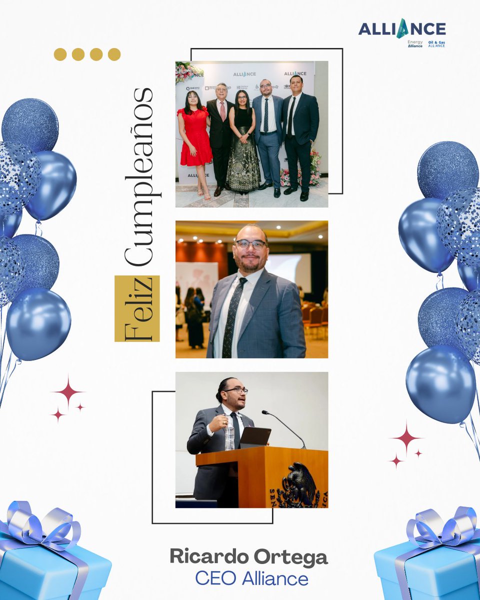 🎉 Hoy celebramos a un líder que inspira y transforma.

En nombre de todo el equipo de #Alliance, extendemos nuestras más sinceras felicitaciones a nuestro CEO, Ricardo Ortega, en su cumpleaños.

Su visión estratégica, compromiso con la industria y capacidad de generar espacios