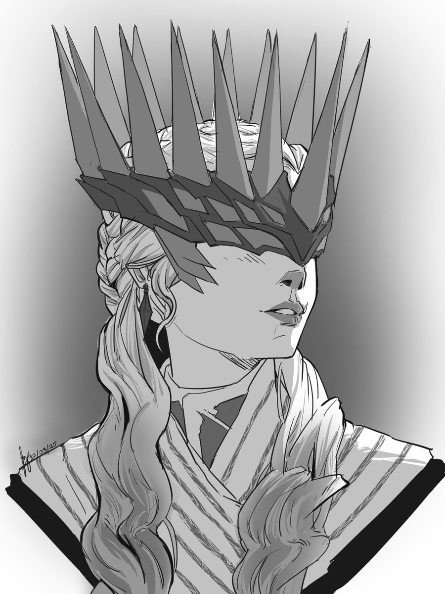 ProtoRacel's tweet photo. Inktober Day 3 - Crown

#Inktober2025 https://t.co/3bfshvVuQl