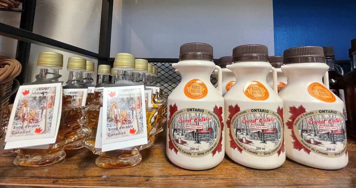 Maple syrup isn't just for pancakes, waffles, or French toasts — it’s also great in desserts, savory dishes, and even drinks!

We offer both classic and uniquely flavored maple syrups. Stop by our gatehouse and pick some up for your next tasty treat! 🍁