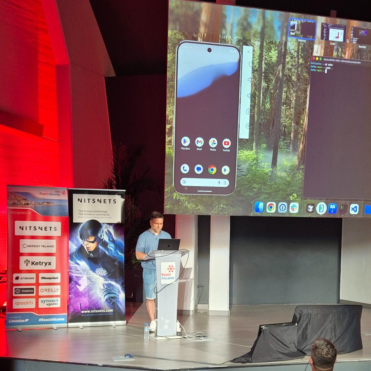 Just finished my talk “The Missing Middle Ground: Fast &amp; Real Testing for React Native” at <a href="/ReactAlicante/">ReactAlicante ⚛️🌞🥘</a>  🎤🇪🇸

I introduced Harness - created by <a href="/ChmalSzymon/">Szymon Chmal</a> at <a href="/callstackio/">Callstack Engineers</a> incubator

It’s automagical: Jest tests + a few imports = full native access ⚡️📱

📺 Talk recording