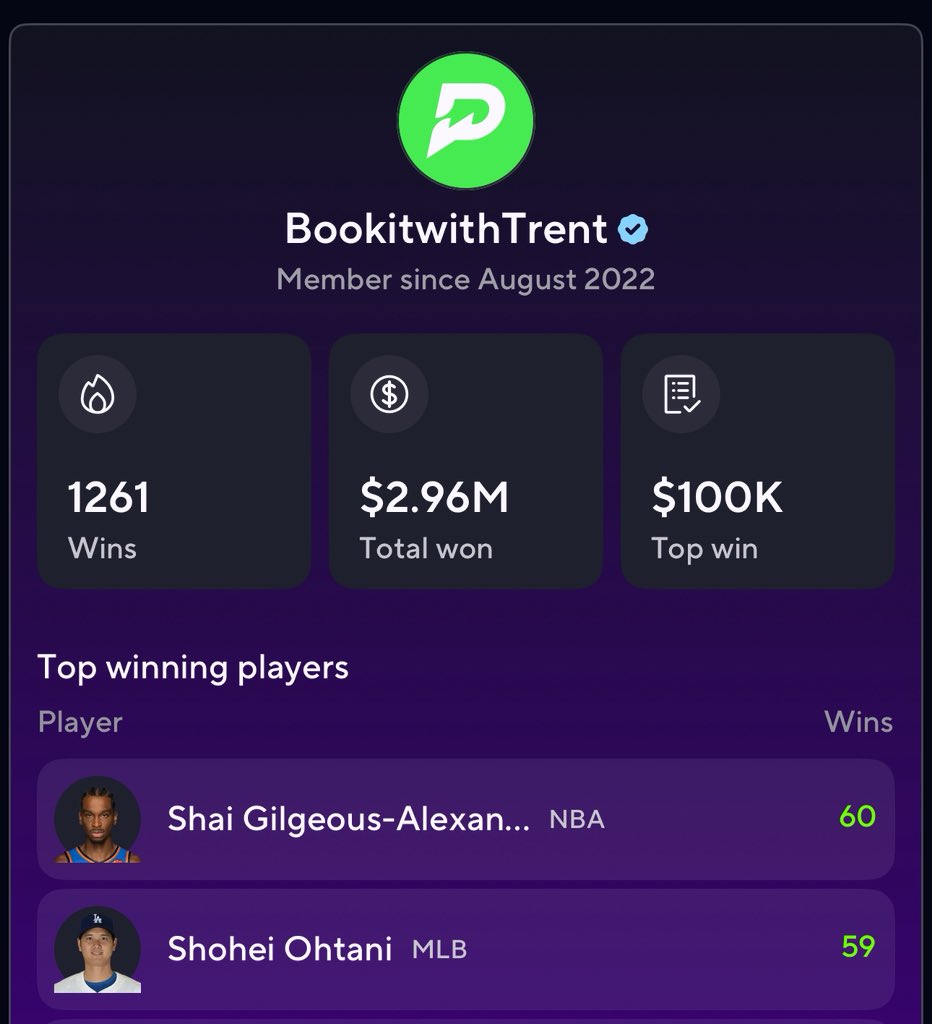 $200 PRIZEPICKS GIVEAWAY

FOLLOW ME ON PP AND SCREENSHOT IT BELOW.

prizepicks.onelink.me/Czao/p?short_i…