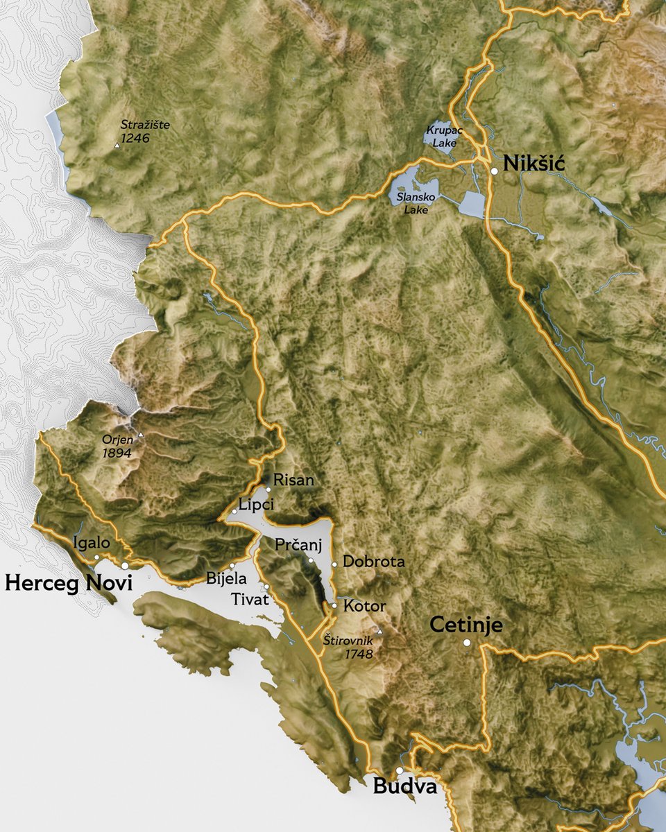 verygoodmaps's tweet image. Montenegro. Good one. #montenegro #balkans #map
