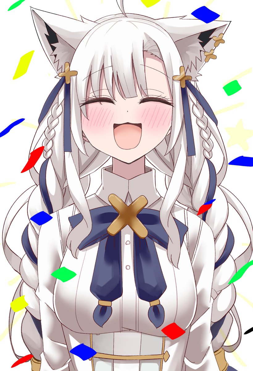 白上フブキ 「誕生日おめでとう〜 #絵フブキ #白上フブキ生誕祭2025」|みなづきのイラスト