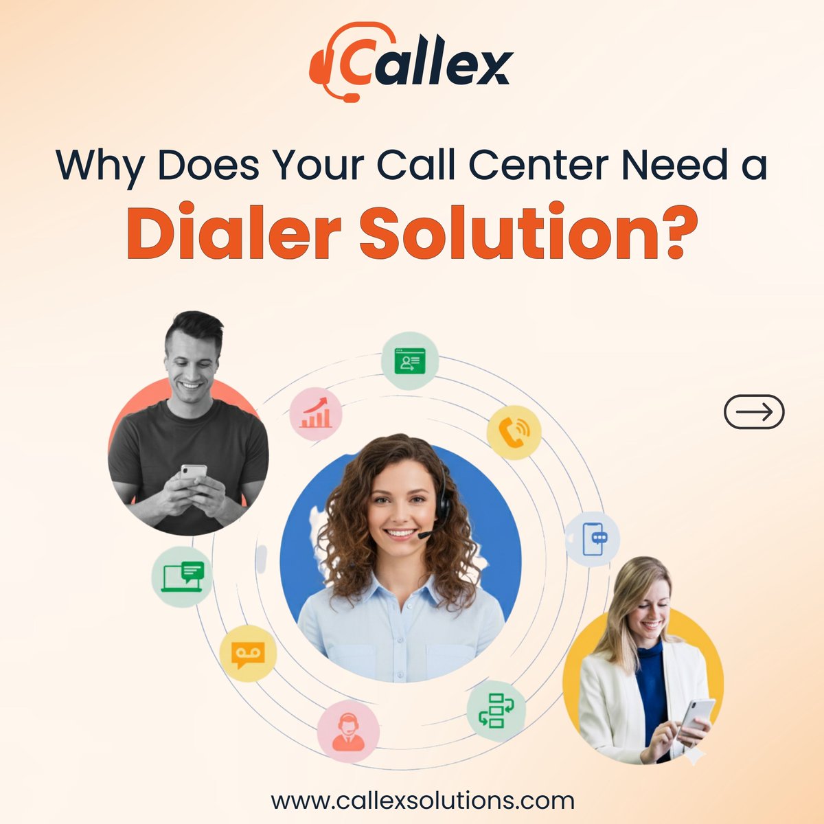 callexsolutions's tweet image. A smart Dialer Solution can transform your operations by reaching more customers, reducing idle time, ensuring compliance, and boosting productivity.

At #Callex, we help you connect better, faster, and smarter.

#CallCenterSolutions #DialerSolution #CustomerEngagement